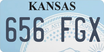 KS license plate 656FGX