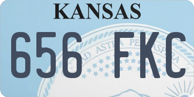 KS license plate 656FKC