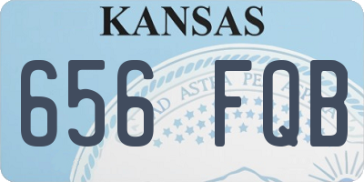 KS license plate 656FQB