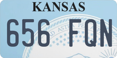 KS license plate 656FQN