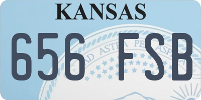KS license plate 656FSB