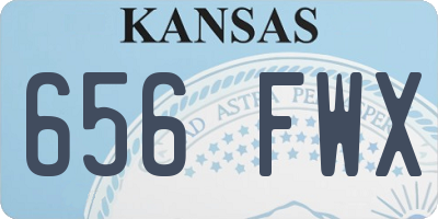 KS license plate 656FWX