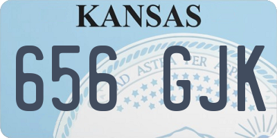 KS license plate 656GJK