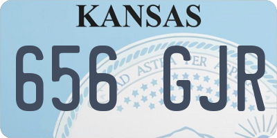 KS license plate 656GJR