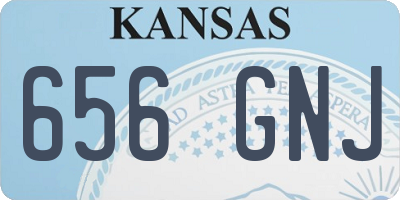 KS license plate 656GNJ