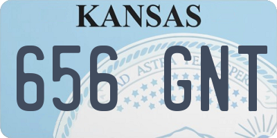KS license plate 656GNT
