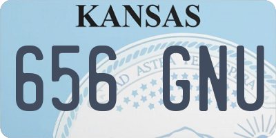 KS license plate 656GNU