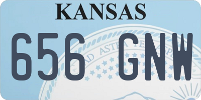 KS license plate 656GNW