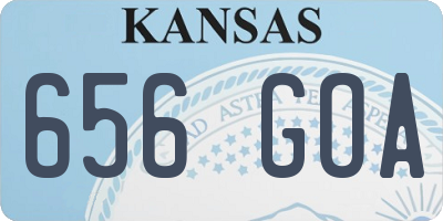KS license plate 656GOA