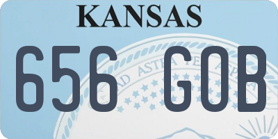 KS license plate 656GOB