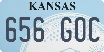 KS license plate 656GOC
