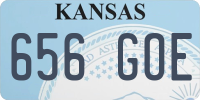 KS license plate 656GOE