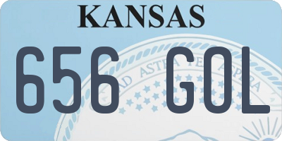 KS license plate 656GOL