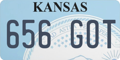 KS license plate 656GOT