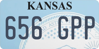 KS license plate 656GPP
