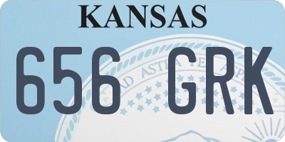 KS license plate 656GRK