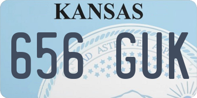 KS license plate 656GUK