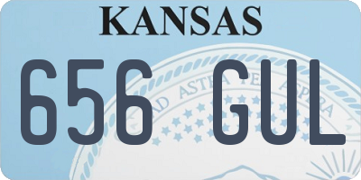KS license plate 656GUL