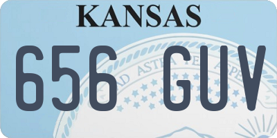KS license plate 656GUV