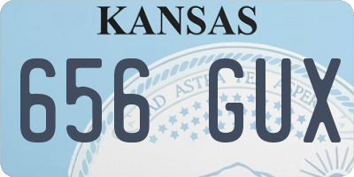 KS license plate 656GUX