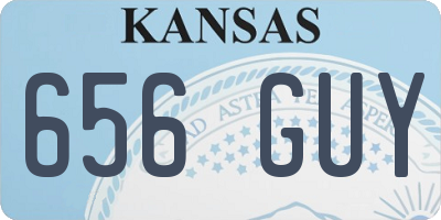 KS license plate 656GUY