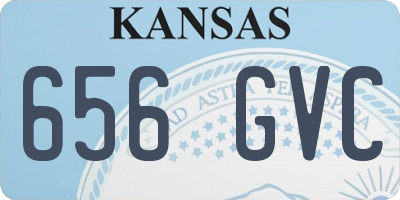 KS license plate 656GVC