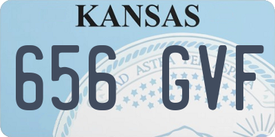 KS license plate 656GVF