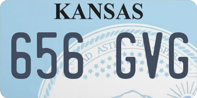 KS license plate 656GVG