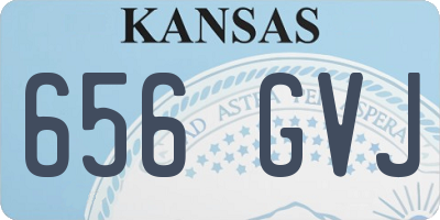 KS license plate 656GVJ