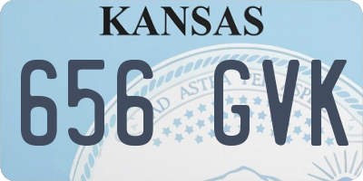 KS license plate 656GVK