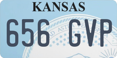 KS license plate 656GVP