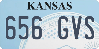 KS license plate 656GVS