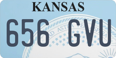 KS license plate 656GVU