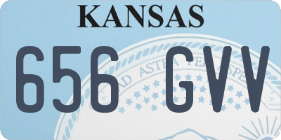 KS license plate 656GVV