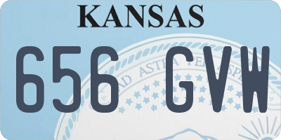 KS license plate 656GVW