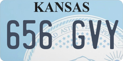 KS license plate 656GVY