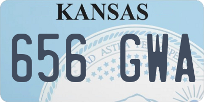 KS license plate 656GWA