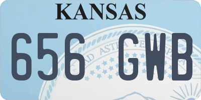 KS license plate 656GWB