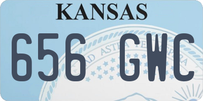 KS license plate 656GWC