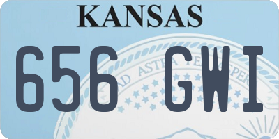 KS license plate 656GWI