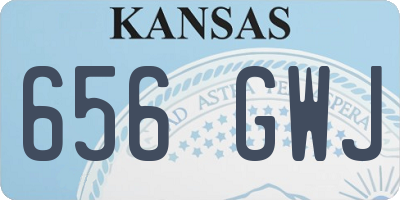KS license plate 656GWJ