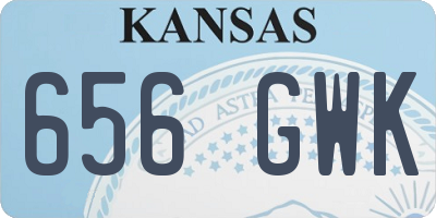KS license plate 656GWK