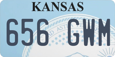 KS license plate 656GWM