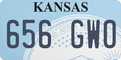 KS license plate 656GWO