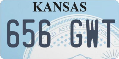 KS license plate 656GWT