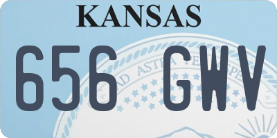 KS license plate 656GWV