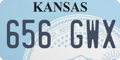 KS license plate 656GWX