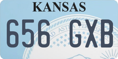 KS license plate 656GXB