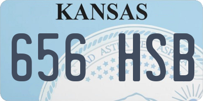 KS license plate 656HSB