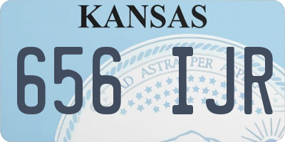 KS license plate 656IJR
